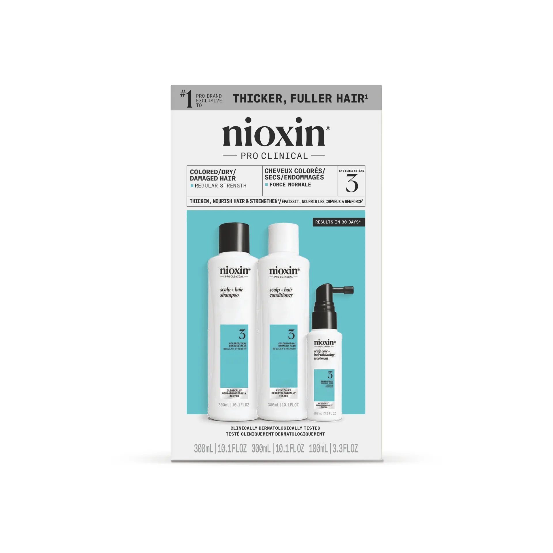 Nioxin System 3 Kit products against white background
