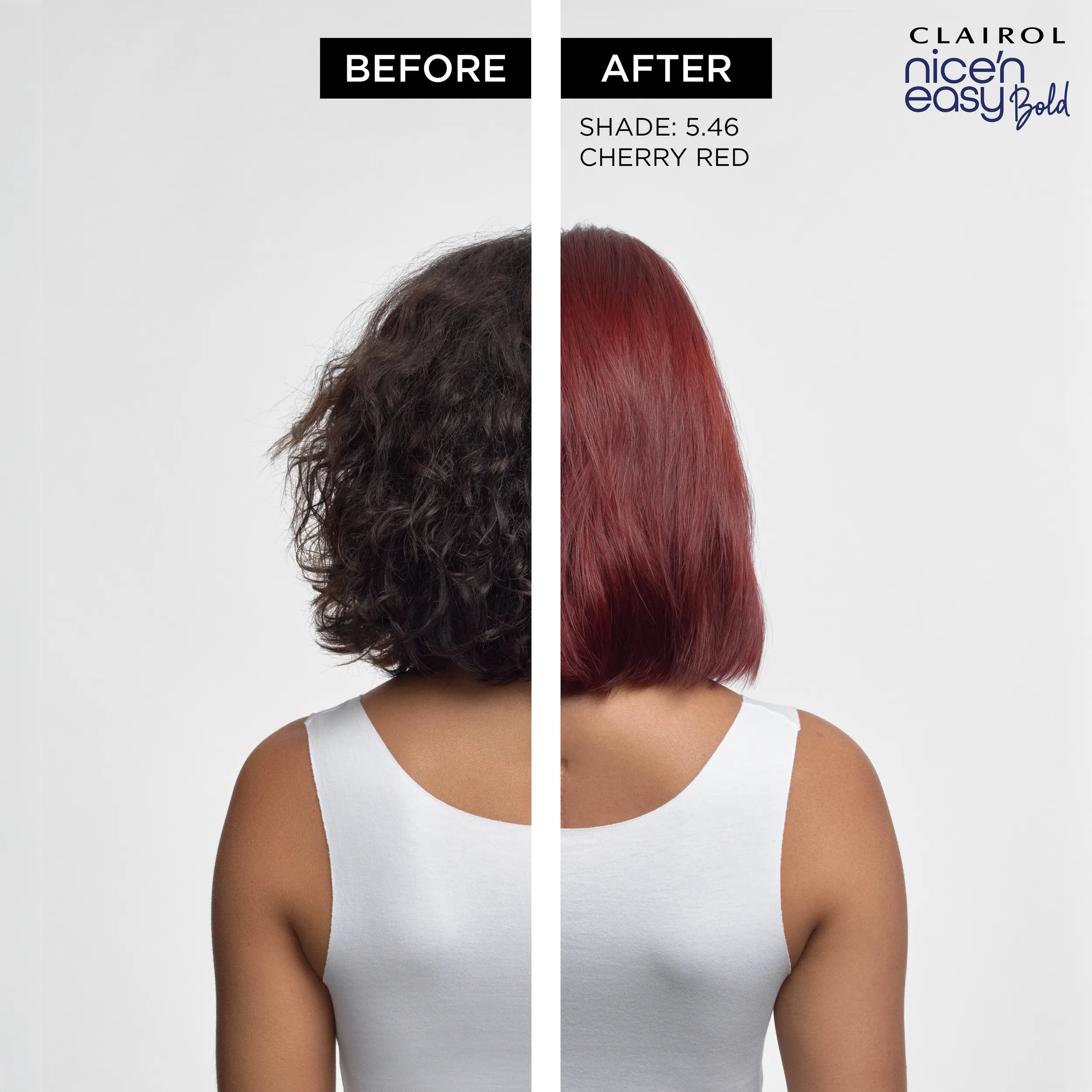 Nice'n Easy Bold 6.64 Purple Berry Before & After