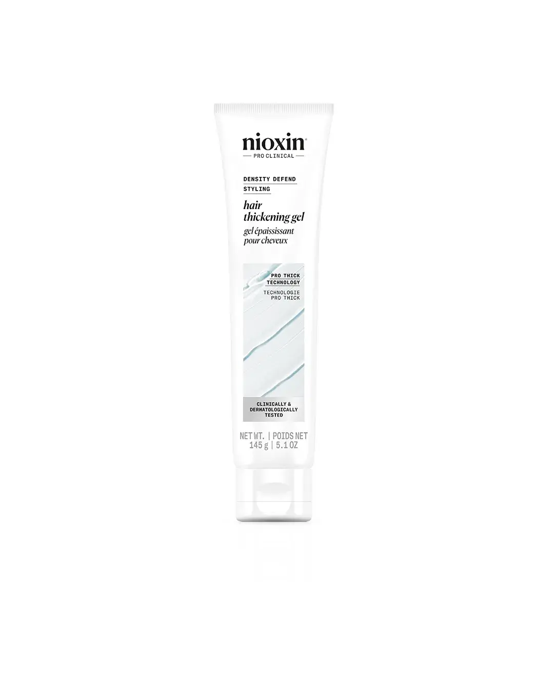 Nioxin hair thickening gel against white background