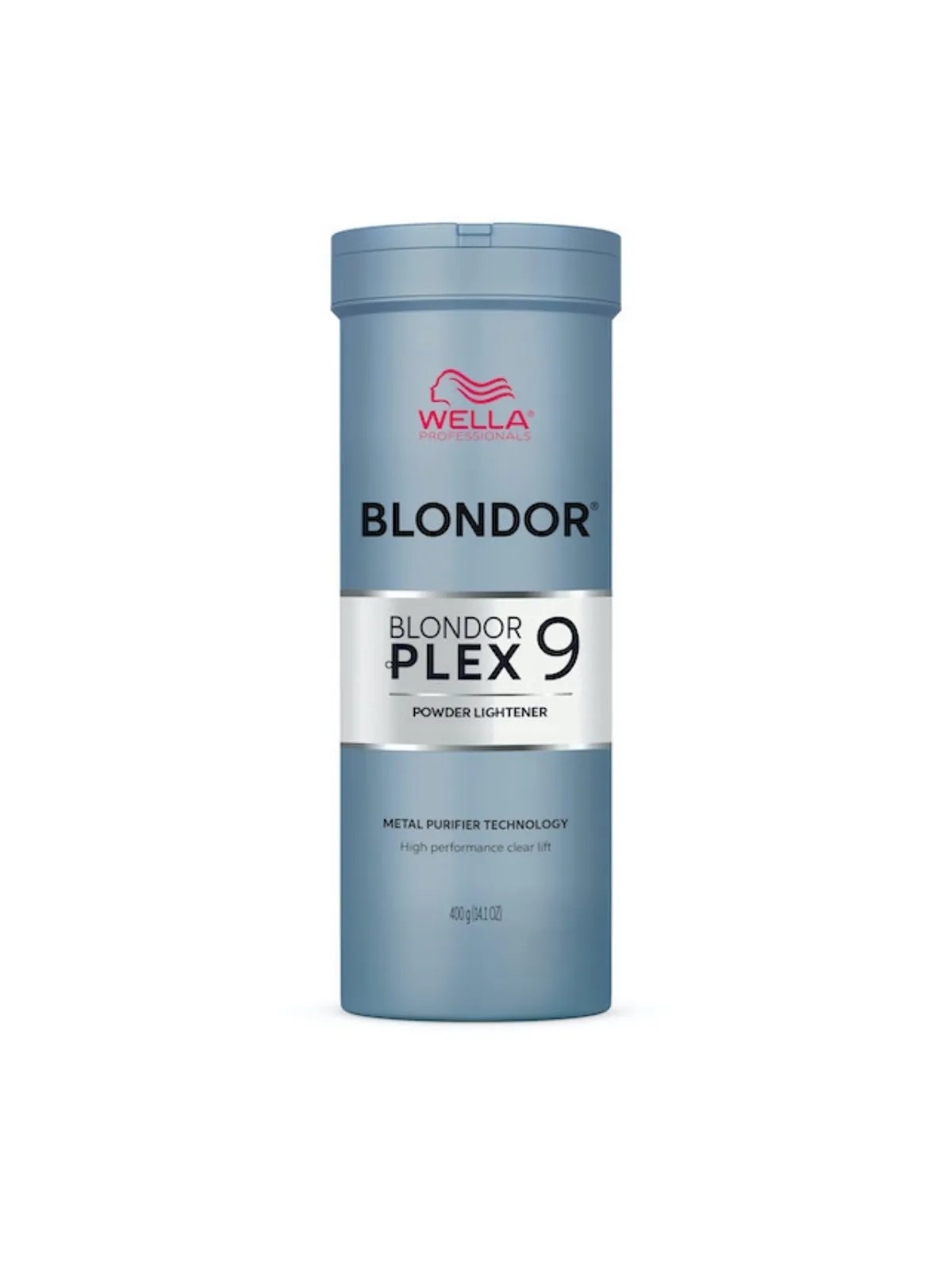 Bottle of BlondorPlex hair lightener.